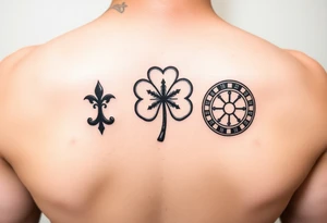 Small tattoo relating to gambling to cover up an existing tattoo which is probably the size of a thumb nail. 4 leaf clover? 1 leaf clover? Blackjack? Roulette? tattoo idea