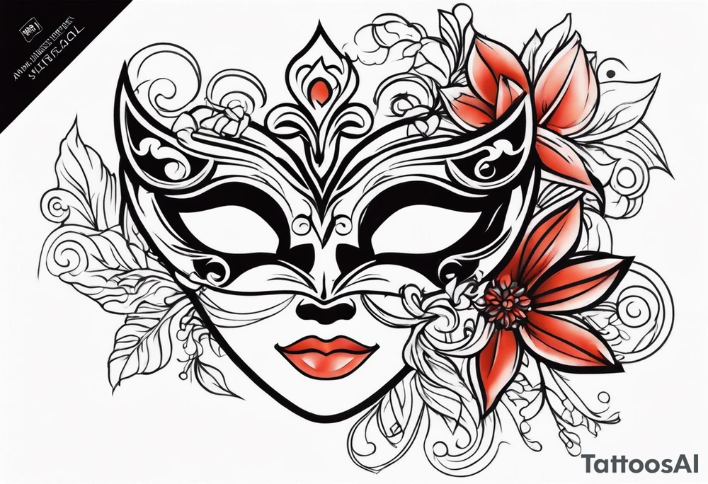 masquerade ball tattoo idea