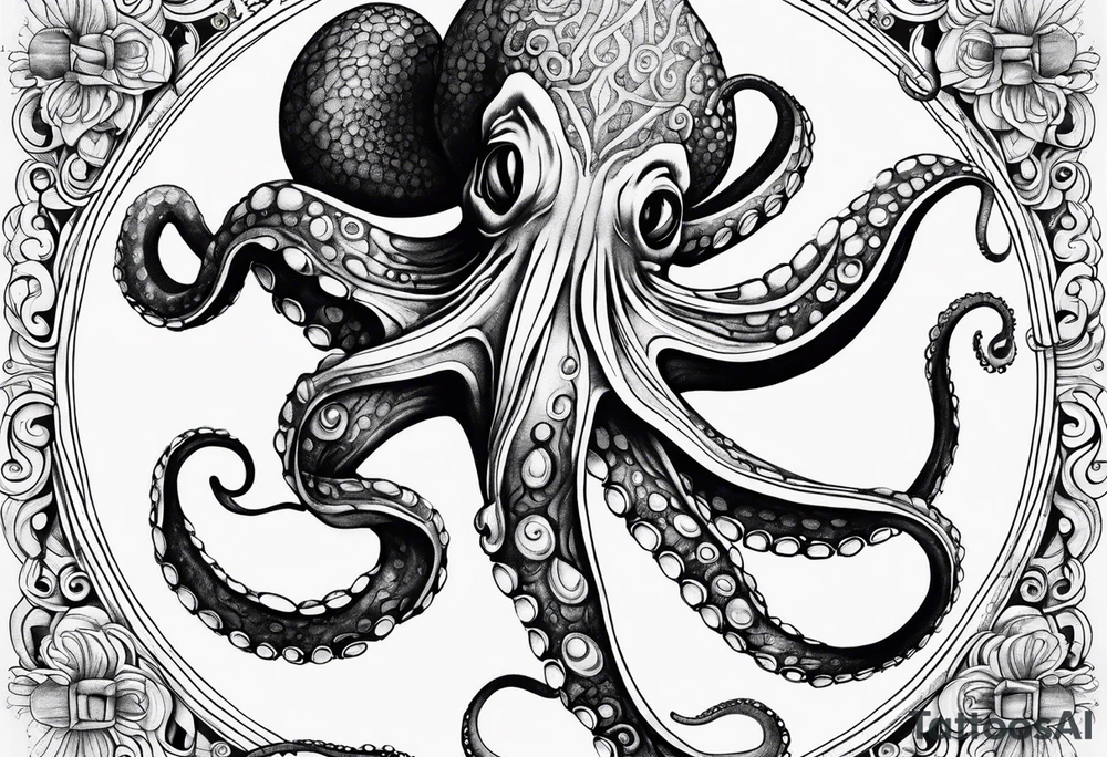 long octopus tattoo idea