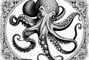 long octopus tattoo idea