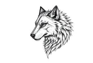 mongolian grey wolf tattoo idea