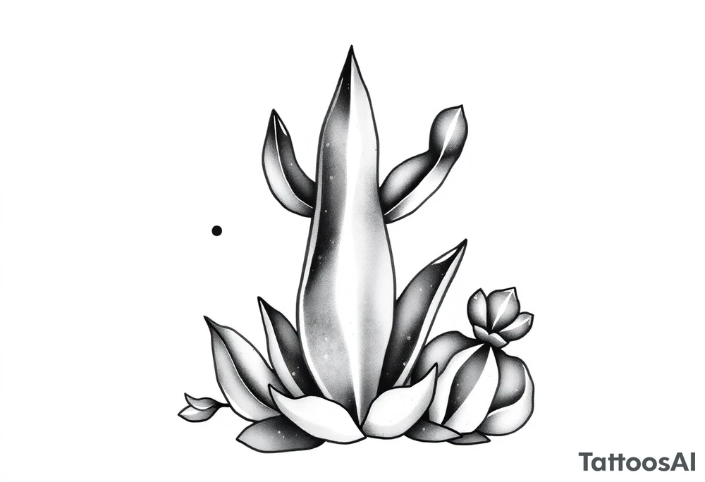 Cute cactus tattoo idea