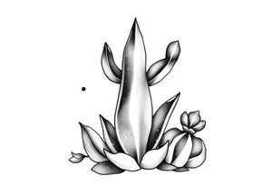 Cute cactus tattoo idea