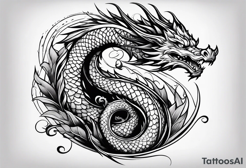 Cute young dragon tattoo idea