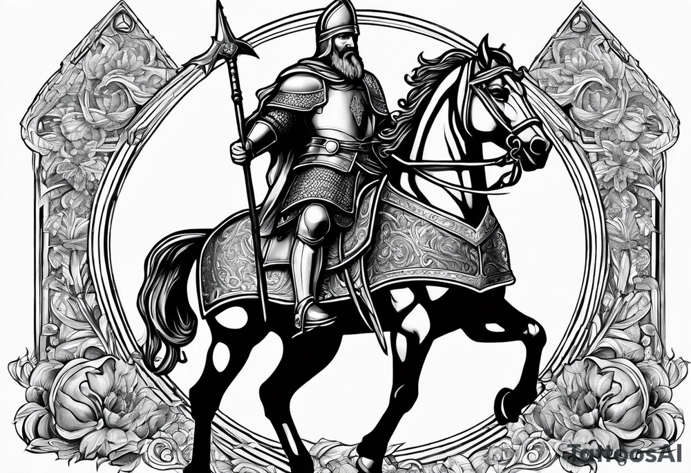 charlemagne in armor tattoo idea
