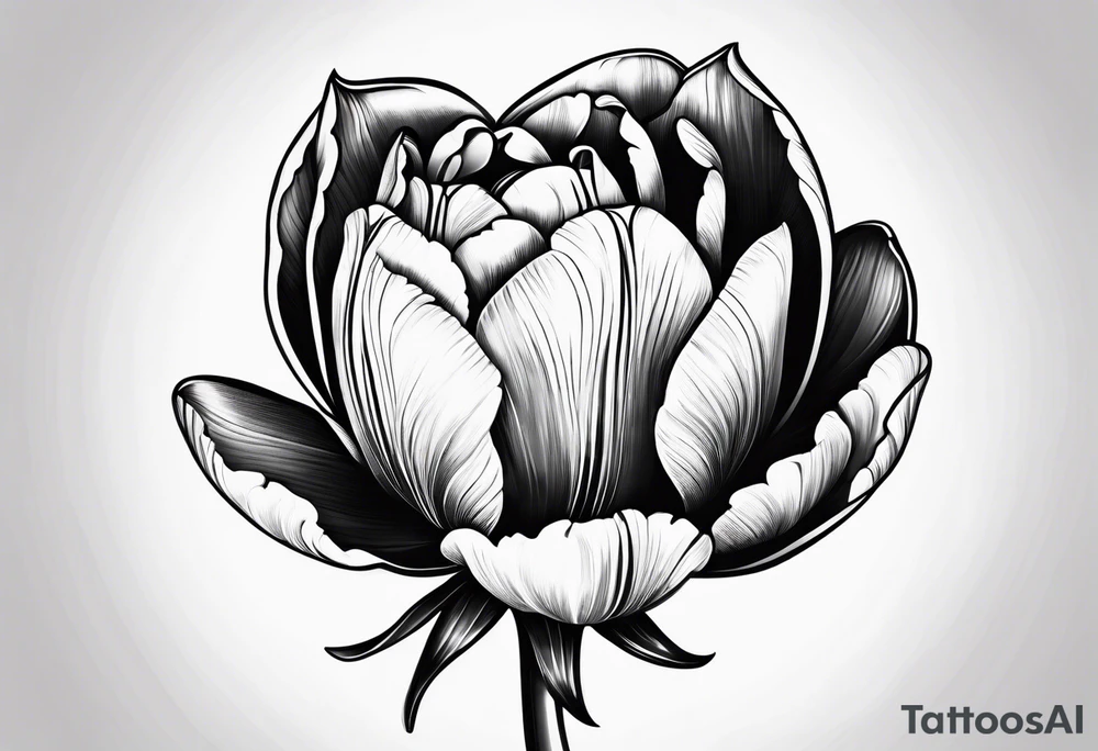 mini tulip tattoo idea