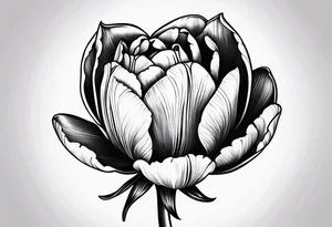 mini tulip tattoo idea