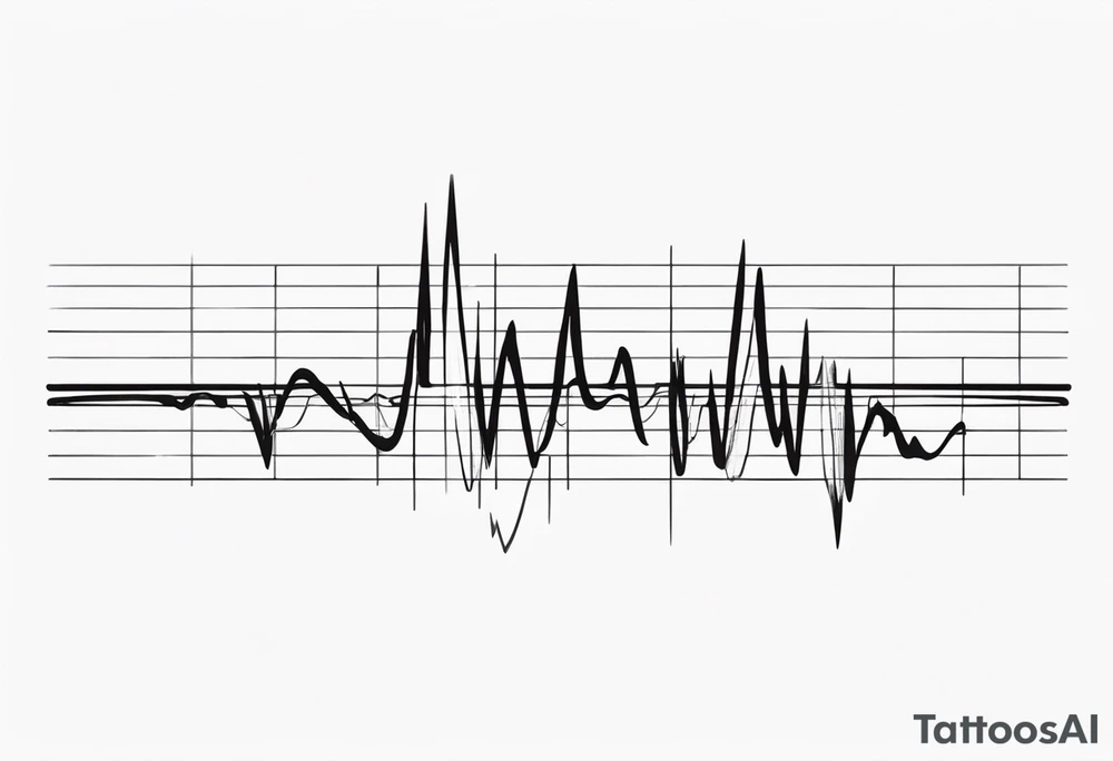 audio signal waveform tattoo idea