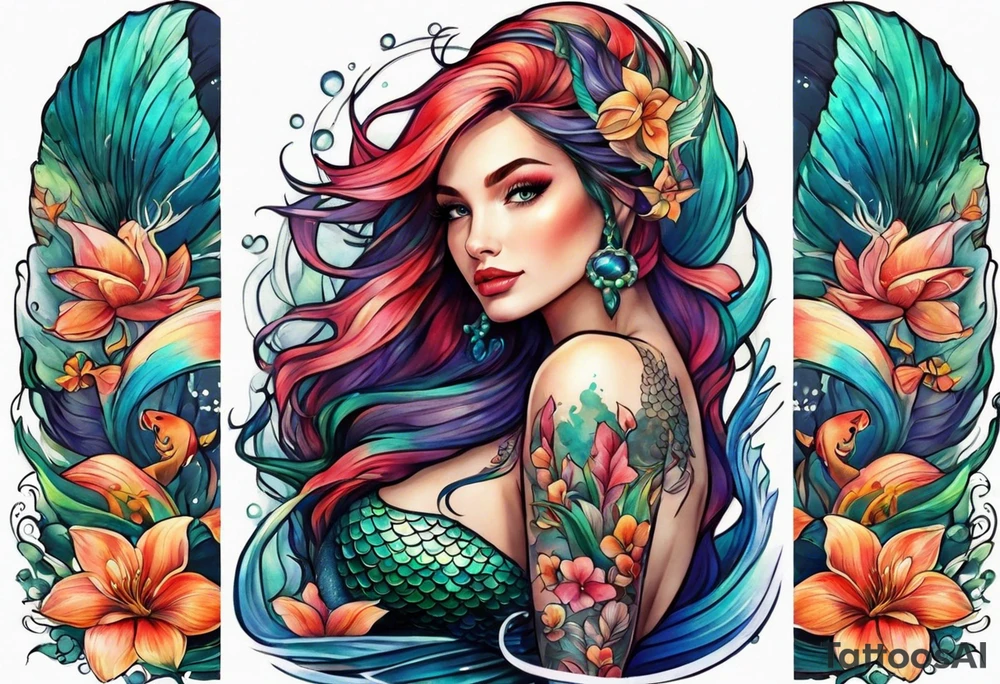 Mermaid tattoo idea