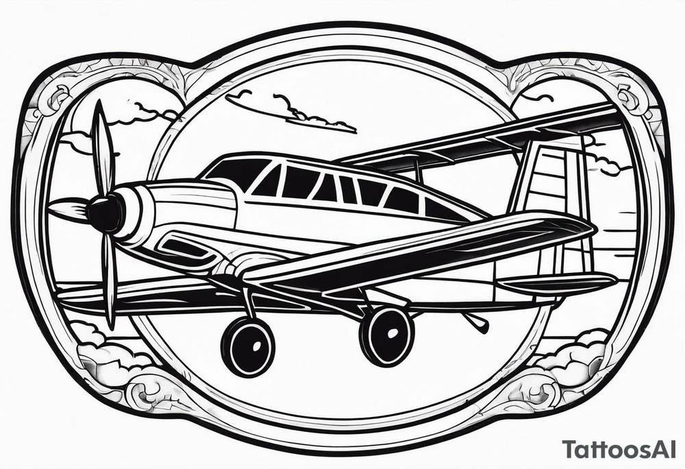airplane window view tattoo idea