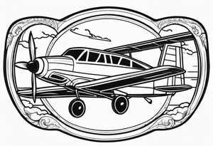 airplane window view tattoo idea