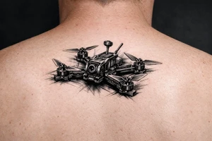 freestyle fpv drone tattoo idea