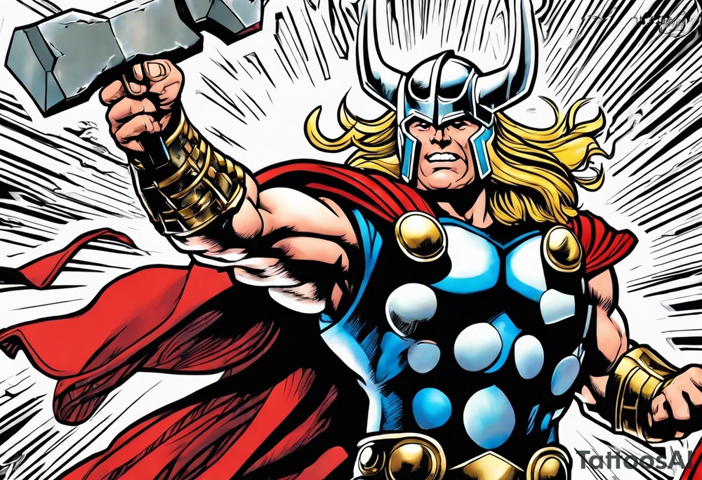 The Mighty Thor from the 1980's comics tattoo idea