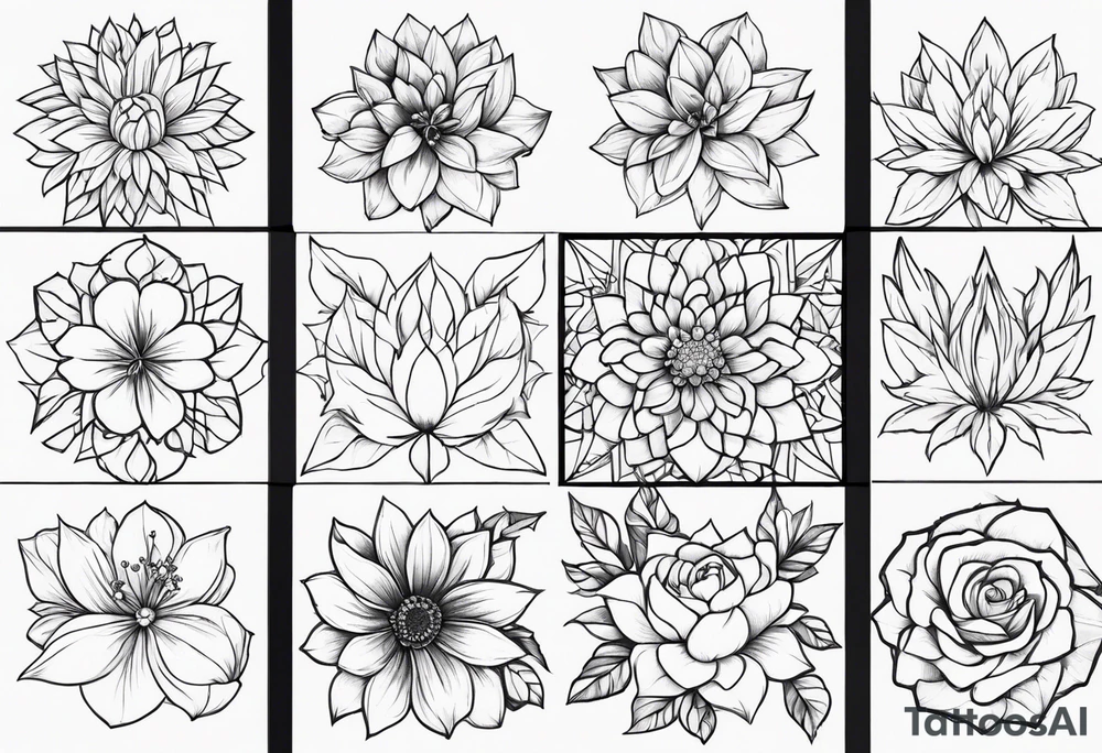 May november December February birth flower tattoo idea