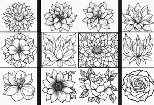 May november December February birth flower tattoo idea