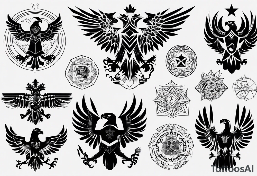 russian eagle tattoo idea