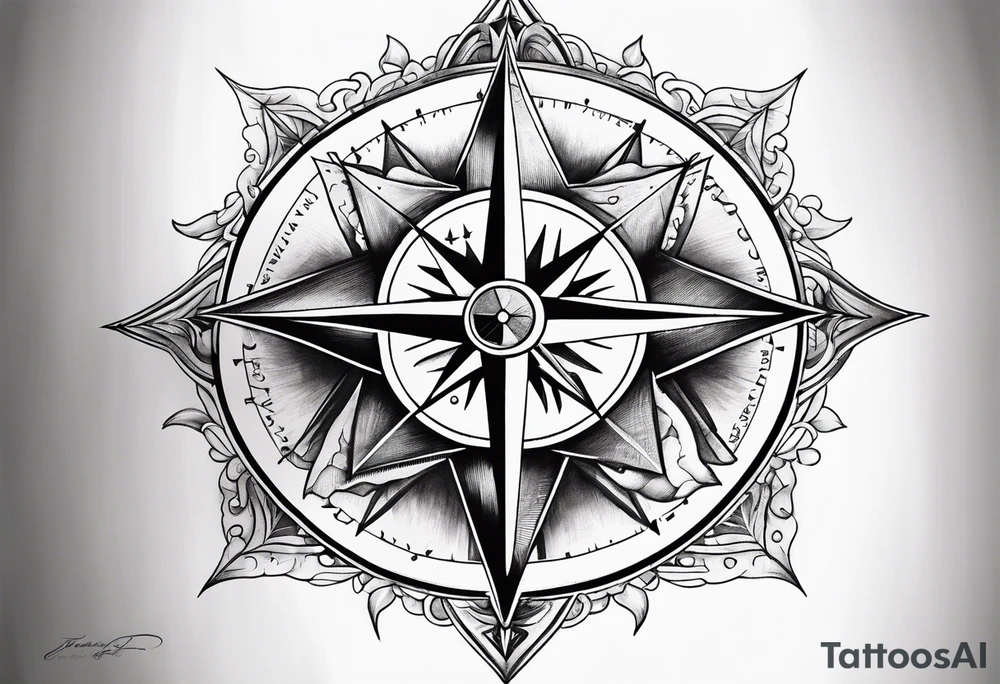 Canada compass rose tattoo idea