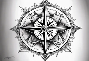 Canada compass rose tattoo idea