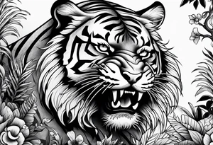 tiger mountain tattoo idea