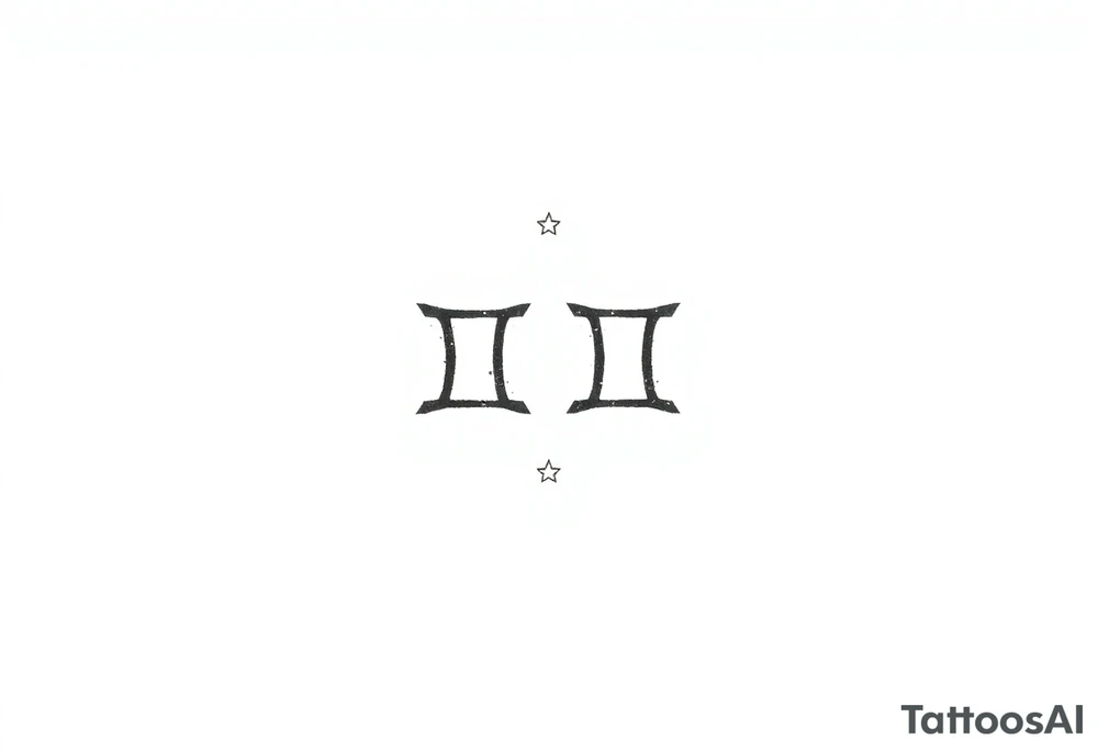 Gemini stars constellation tattoo idea