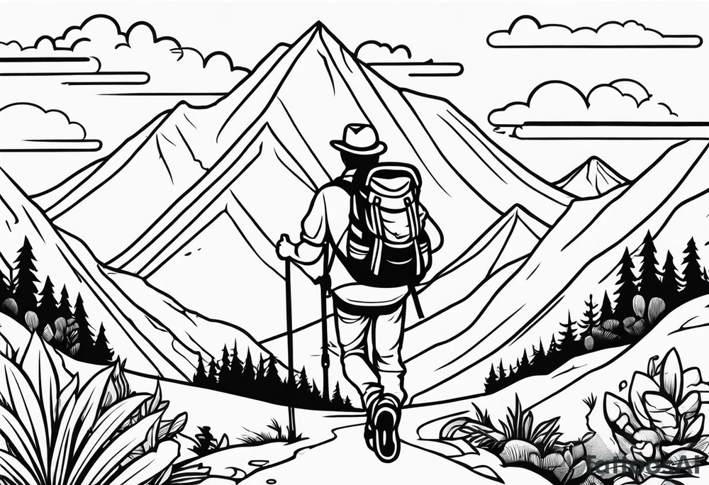 Hiking tattoo idea