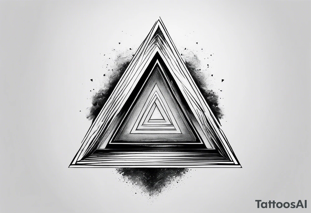 A triangle with nothing inside of it tattoo idea