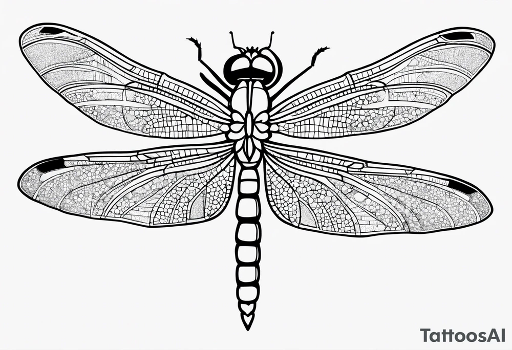 Dragonfly in flight wildflowers simplistic minimalist tattoo idea Dragonfly in flight wildflowers simplistic minimalist tattoo idea