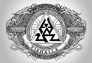 Valhalla sword shield valknut tattoo idea