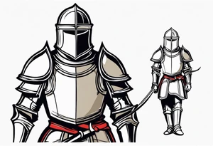 knight in armor traditonal vintage tattoo tattoo idea