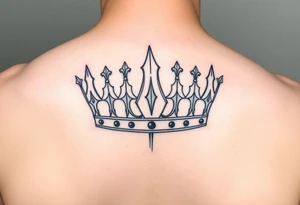 Crown no more pain strength 
Minimalistic fine line tattoo idea
