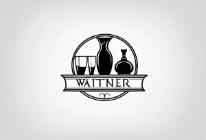 Waiter logo tattoo idea