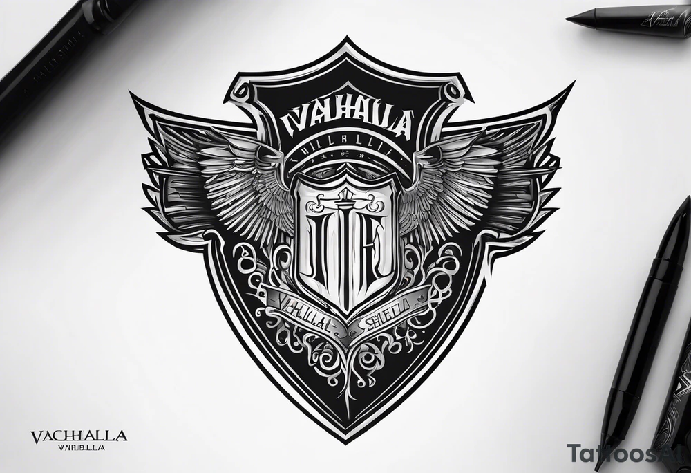 Valhalla shield tattoo idea