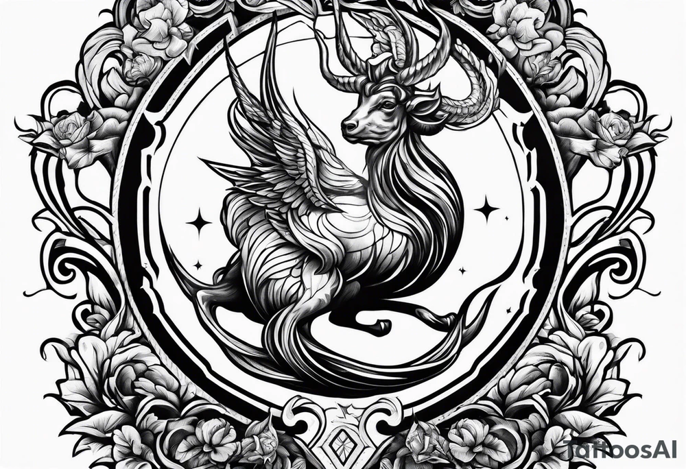 Gemini sign Capricorn sign tattoo tattoo idea
