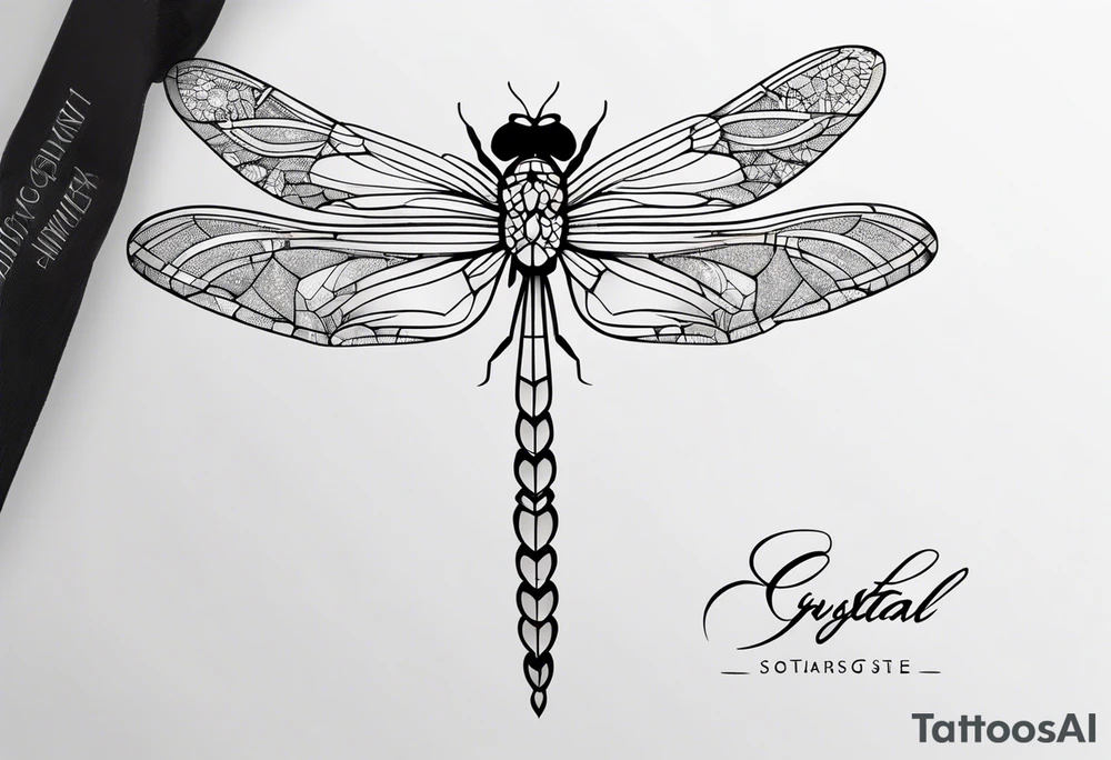 the name crystal and a dragonfly tattoo idea