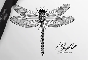 the name crystal and a dragonfly tattoo idea