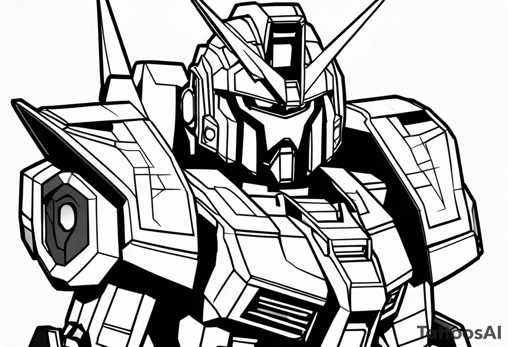 Gundam 3d tattoo idea