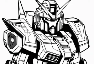 Gundam 3d tattoo idea