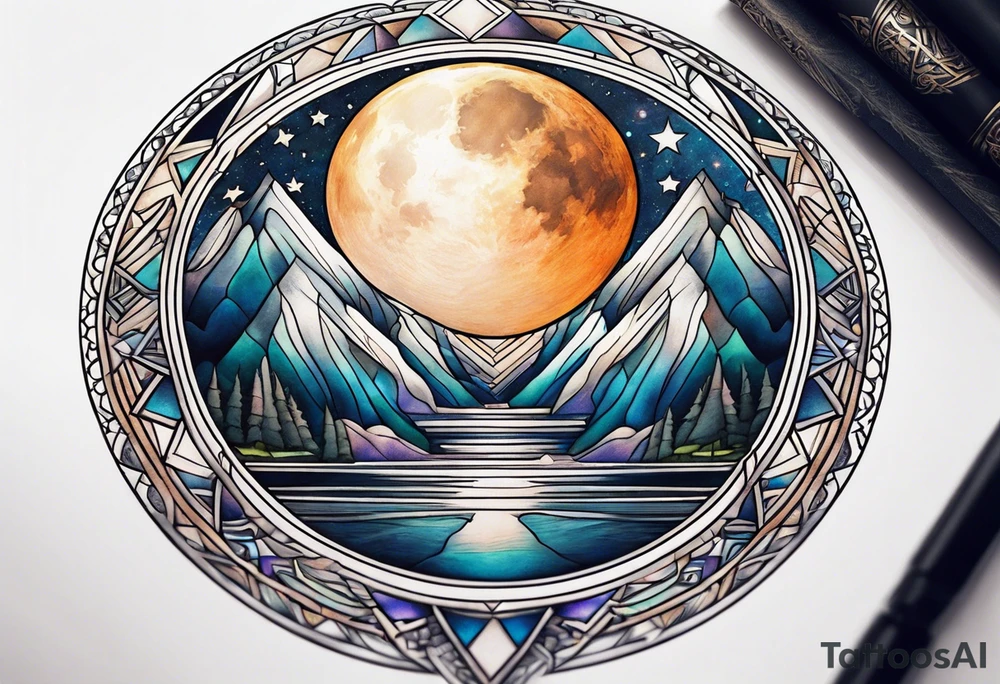 sacred moon tattoo idea