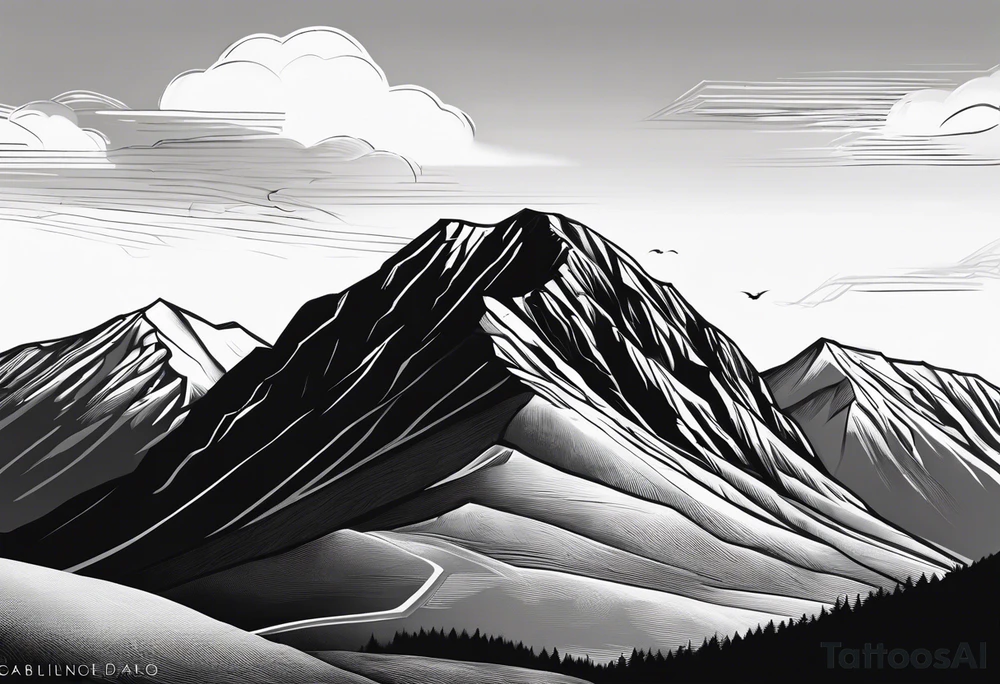 great gable from wasdale head tattoo idea