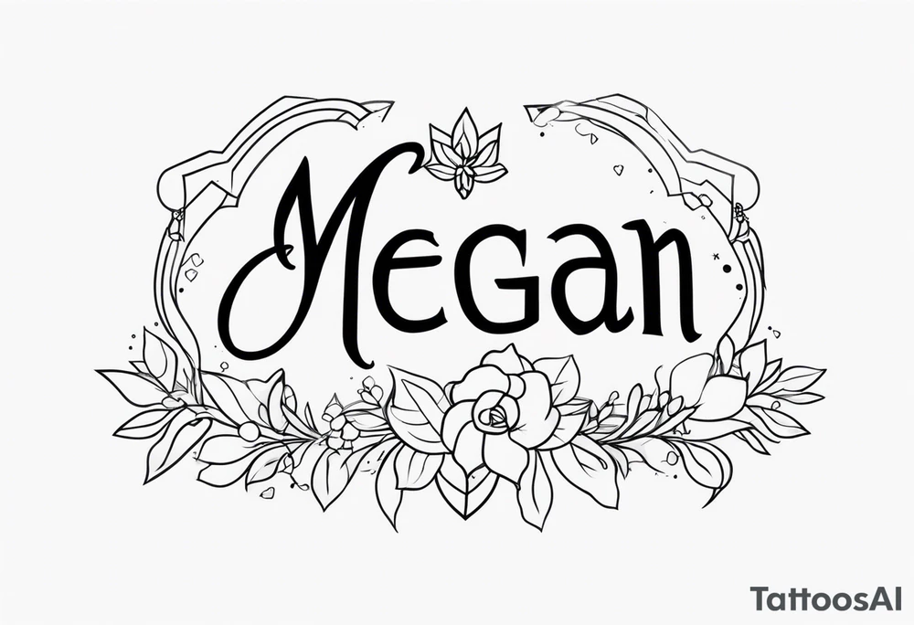 name Megan tattoo idea