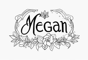 name Megan tattoo idea