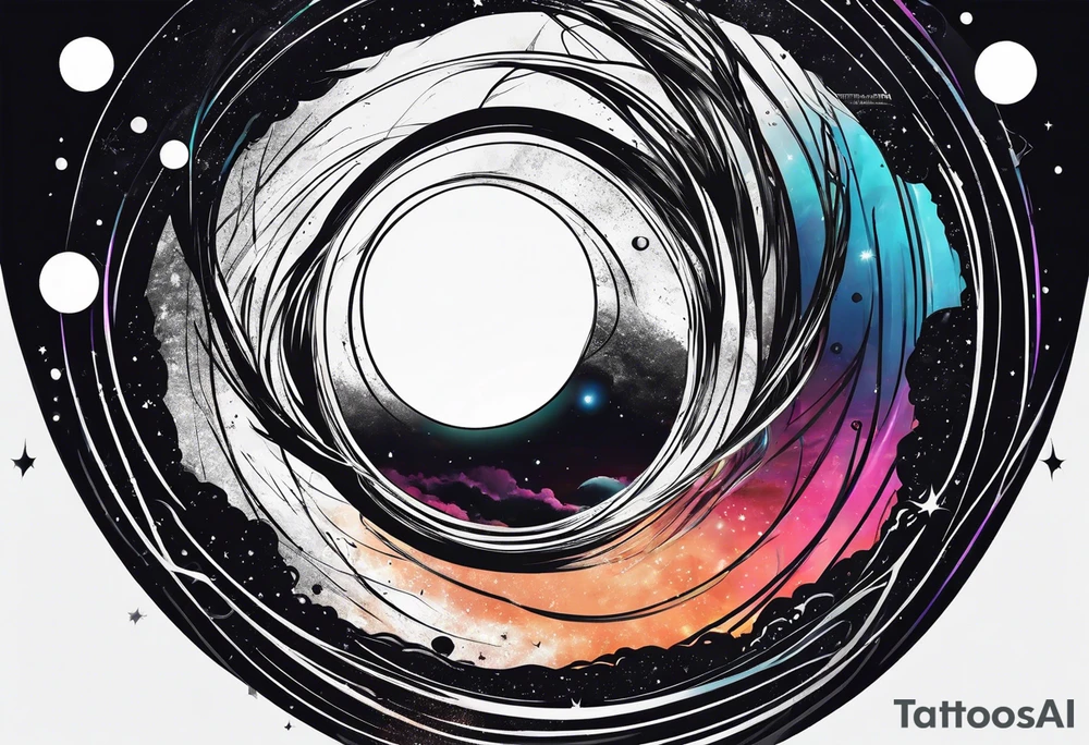 A black hole tattoo idea