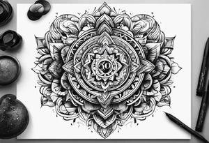 3 6 9 numbers arm tattoo idea