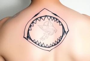 shark jaw tattoo idea
