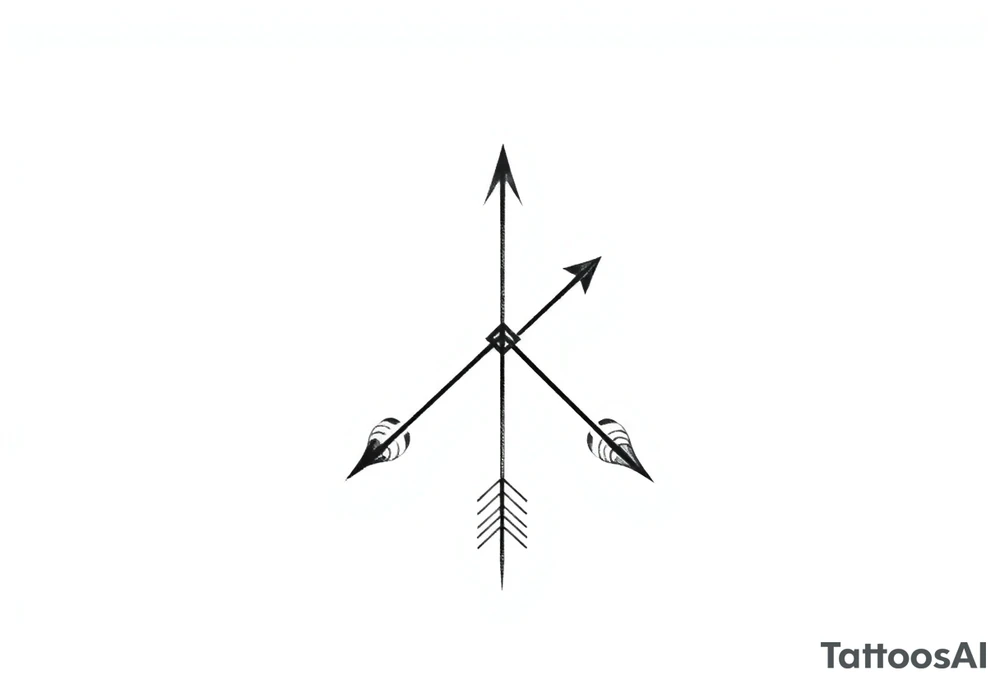 Generate Dark Black Arrow Tattoo For Neck tattoo idea