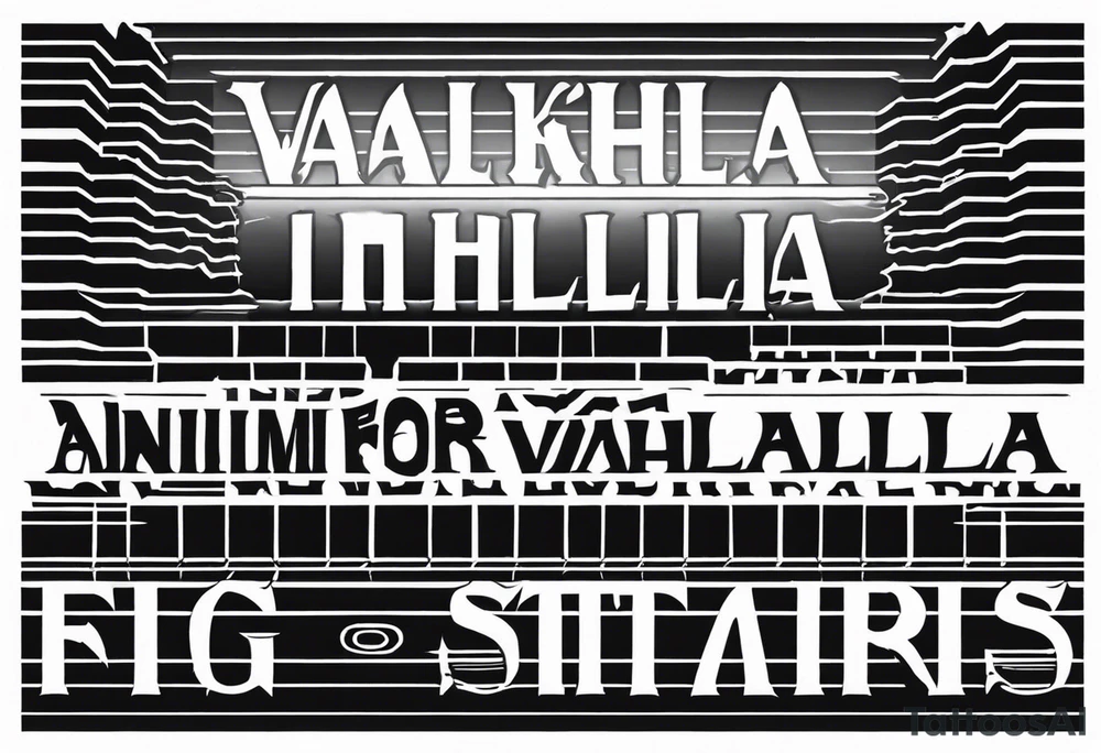 Valhalla  fog stairs mist tattoo idea