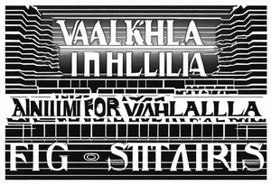 Valhalla  fog stairs mist tattoo idea