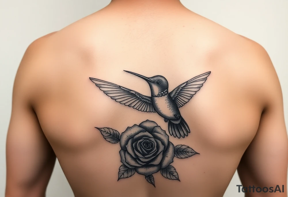 Debby Deguzman with a humming bird and a rose tattoo idea