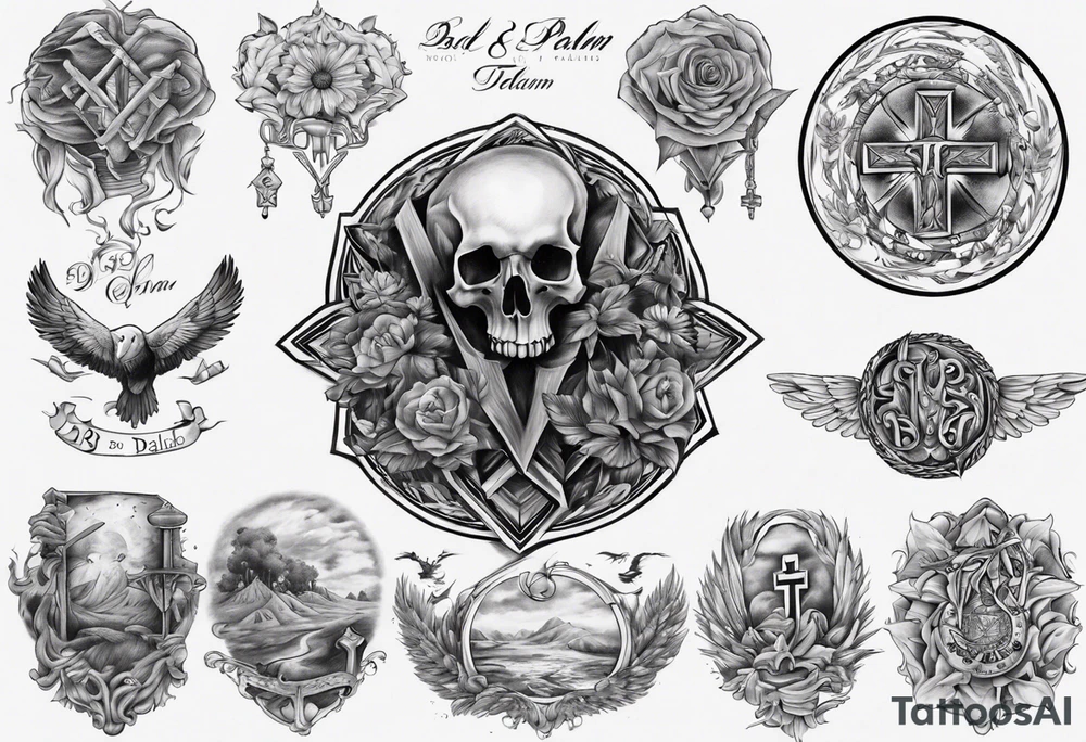 23rd Psalm back piece tattoo idea