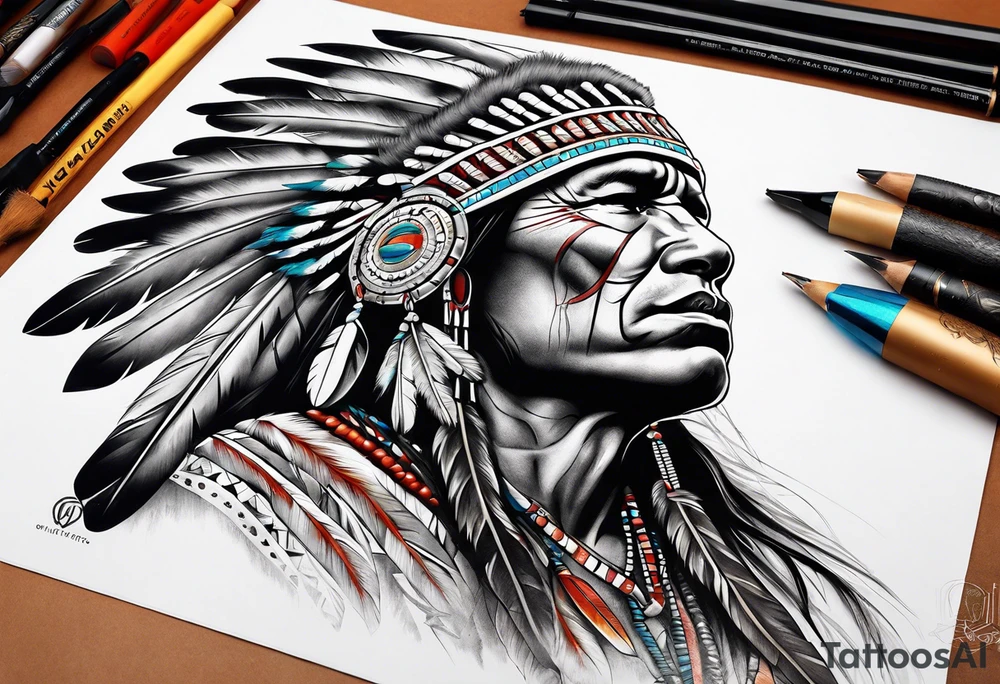 Native American Guns tattoo idea
